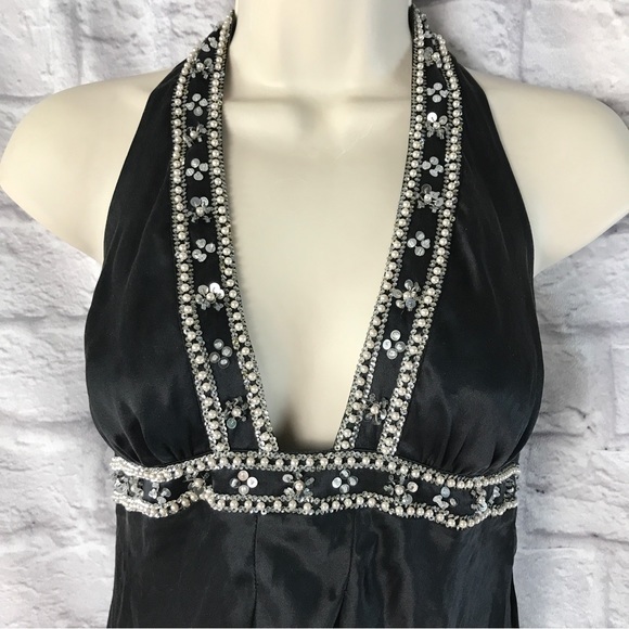 NWOT Silk Babydoll Victoria’s Secret Halter Top loads of embellishments luxury - Picture 3 of 8